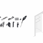 Sistema 2 ante Pieghevoli Rientranti Modello Folding Concepta III Portata kg.6-20 mm.18-26 Altezza 1200-2200h | Hawa